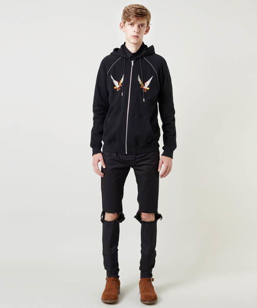 CHRISTIAN DADA(クリスチャンダダ)の「Classic Knee Damaged Skinny Gabardine Trouser(その他パンツ・メンズ・ブラック・50/48/44/46)」の4枚目の写真