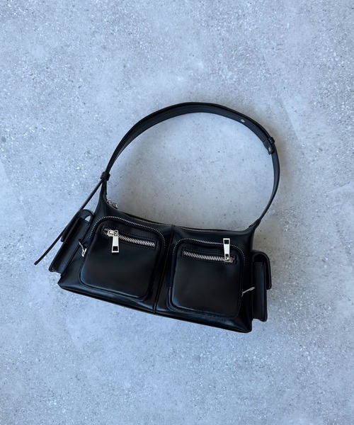 HARE（ハレ）の「ジップポッケデザインバッグ(HARE)（ショルダーバッグ・レディース・ブラック・FREE）」の6枚目の写真