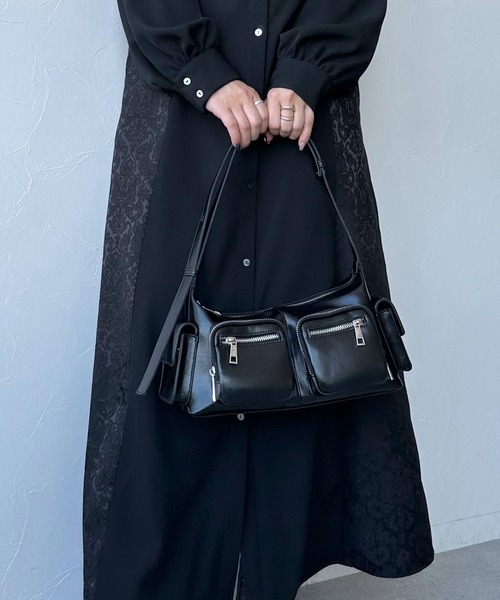 HARE（ハレ）の「ジップポッケデザインバッグ(HARE)（ショルダーバッグ・レディース・ブラック・FREE）」の8枚目の写真