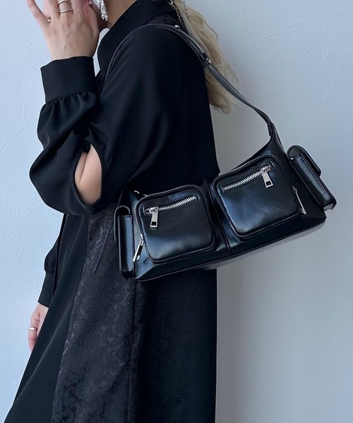 HARE（ハレ）の「ジップポッケデザインバッグ(HARE)（ショルダーバッグ・レディース・ブラック・FREE）」の14枚目の写真