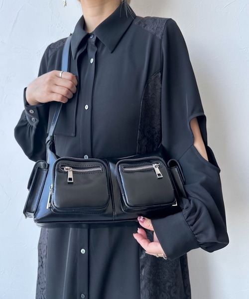 HARE（ハレ）の「ジップポッケデザインバッグ(HARE)（ショルダーバッグ・レディース・ブラック・FREE）」の15枚目の写真