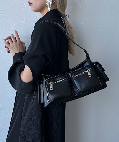 HARE（ハレ）の「ジップポッケデザインバッグ(HARE)（ショルダーバッグ・レディース・ブラック・FREE）」の16枚目の写真