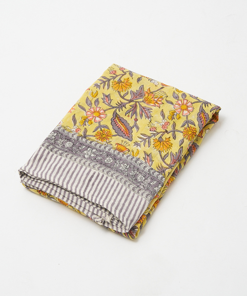 collex（コレックス）の「ブロックプリント マルチクロス 145×225cm（インテリア雑貨・レディース・サーモンピンク/イエロー/グリーン/ブルー・フリー）」の8枚目の写真