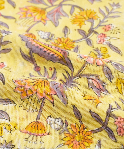 collex（コレックス）の「ブロックプリント マルチクロス 145×225cm（インテリア雑貨・レディース・サーモンピンク/イエロー/グリーン/ブルー・フリー）」の9枚目の写真