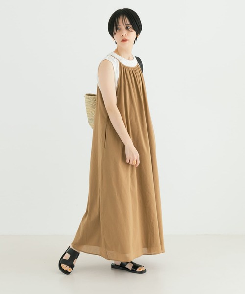 URBAN RESEARCH(アーバンリサーチ)の「コットンボイルアメスリキャミワンピース(ワンピース・レディース・ベージュ/ブラウン/レッド・38/36)」の8枚目の写真