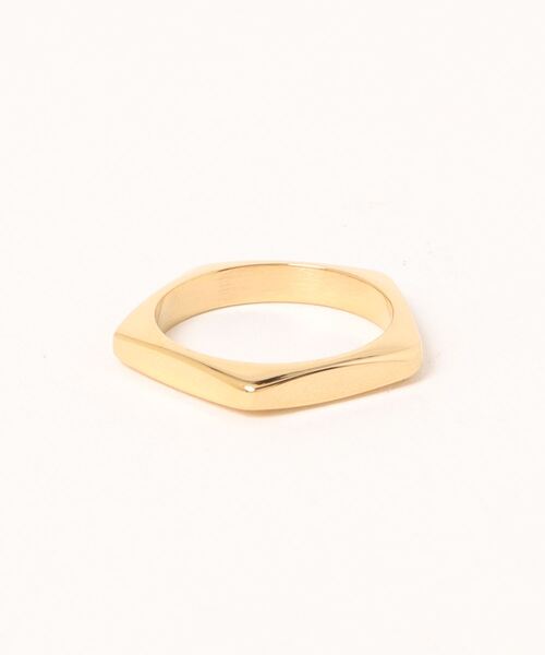 TUWAKRIM（トゥワクリム）の「【TUWAKRIM】ヘキサゴンリング（リング・レディース・ゴールド・LARGE/X-LARGE）」の5枚目の写真