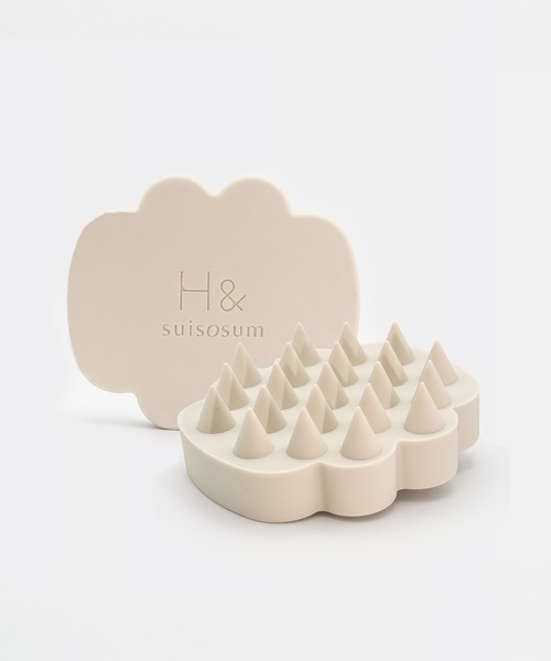  H＆（ビューティー）（アッシュアンド（ビューティー））の「H& アッシュアンド リラクシング シャンプージブラシ（その他ボディ・ヘアケア・レディース・オフホワイト/ブラック・ONE SIZE）」の2枚目の写真