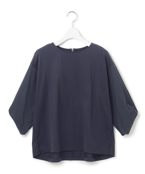 J.PRESS YORK STREET(ジェイプレスヨークストリート)の「【WOMEN】【SMOOTH JERSEY】ツイストスリーブ プルオーバー(Tシャツ/カットソー・レディース・ダルブルー系/ベージュ系/ネイビー系/ホワイト系・F)」の3枚目の写真