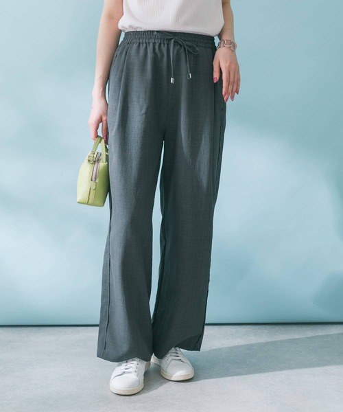 URBAN RESEARCH ROSSO WOMEN（アーバンリサーチ　ロッソ）の「『UR TECH DRYLUXE』ドロストパンツ（その他パンツ・レディース・ブラック/チャコールグレー・FREE）」の14枚目の写真