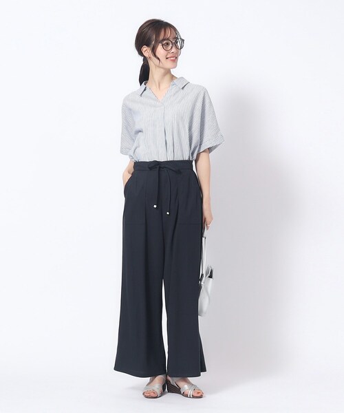 DRESKIP（ドレスキップ）の「◆【M-LL/選べる着丈】イージーベイカー ワイドパンツ（その他パンツ・レディース・ブラウン系/ネイビー/カーキ/オレンジ/ブラック/ブルー・02/42/38/40/04/03）」の9枚目の写真