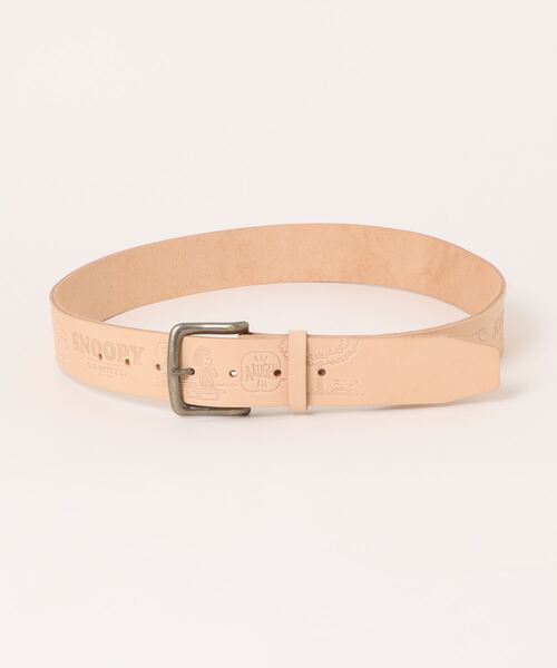 【日本製】スヌーピー 【SNOOPY】 Embossed Leather Belt(C-Skateboard柄)（ベルト）｜SNOOPY×OLD BETTY'S（スヌーピーカケルオールドベティーズ）