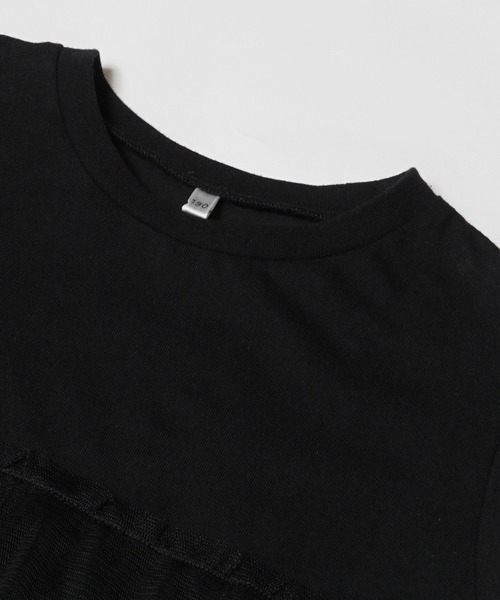 coca（coca）（コカ）の「【WEB限定セール】キッズ チュールドッキングティアードワンピース（ワンピース・キッズ・ブラック/ライトグリーン・120/110/140/130/150）」の14枚目の写真