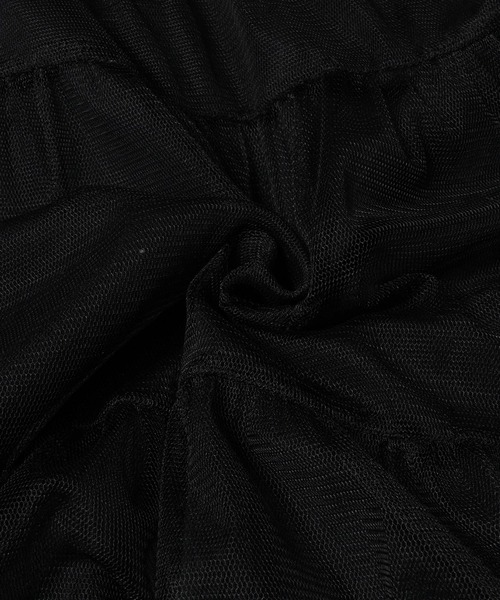 coca（coca）（コカ）の「【WEB限定セール】キッズ チュールドッキングティアードワンピース（ワンピース・キッズ・ブラック/ライトグリーン・120/110/140/130/150）」の17枚目の写真