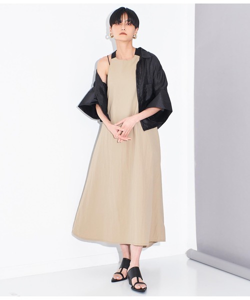 Settimissimo（セッティミッシモ）の「シアー ワッシャー ビッグカフス 半袖シャツ 羽織り（シャツ/ブラウス・レディース・ブラック/オフホワイト・FREE）」の14枚目の写真