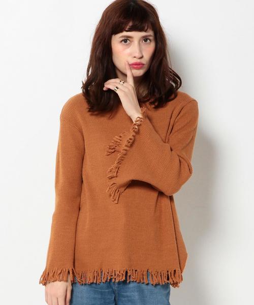 Another Edition（アナザーエディション）の「リブタチキリプルオーバー/AEBC　COリブタチキリPO（Tシャツ/カットソー・レディース・ライトグレー/オレンジ/ブラック/グレー・フリー）」の4枚目の写真