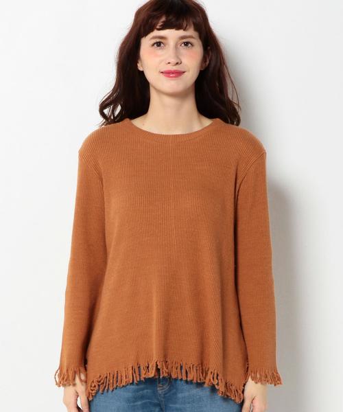 Another Edition（アナザーエディション）の「リブタチキリプルオーバー/AEBC　COリブタチキリPO（Tシャツ/カットソー・レディース・ライトグレー/オレンジ/ブラック/グレー・フリー）」の6枚目の写真