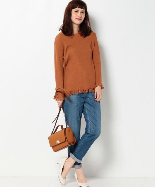 Another Edition（アナザーエディション）の「リブタチキリプルオーバー/AEBC　COリブタチキリPO（Tシャツ/カットソー・レディース・ライトグレー/オレンジ/ブラック/グレー・フリー）」の16枚目の写真