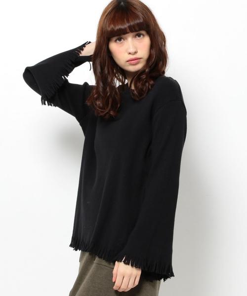 Another Edition（アナザーエディション）の「リブタチキリプルオーバー/AEBC　COリブタチキリPO（Tシャツ/カットソー・レディース・ライトグレー/オレンジ/ブラック/グレー・フリー）」の8枚目の写真