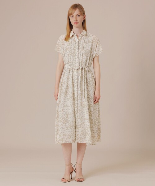 MACKINTOSH LONDON(マッキントッシュ ロンドン)の「シルエットフラワーワンピース(ワンピース・レディース・ベージュ/ブラック・38)」の7枚目の写真
