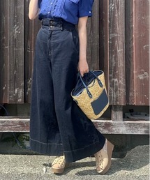axes femme | ハイウエストワイドデニムパンツ(デニムパンツ)