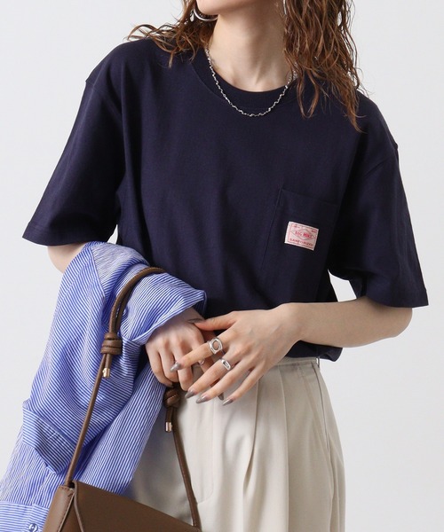 BIG MIKE（ビッグマイク）の「BIGMIKE TEEシャツ 半袖（Tシャツ/カットソー・メンズ・オリーブ/ブラック/キャメル/ホワイト/ネイビー・M/L/XL）」の4枚目の写真