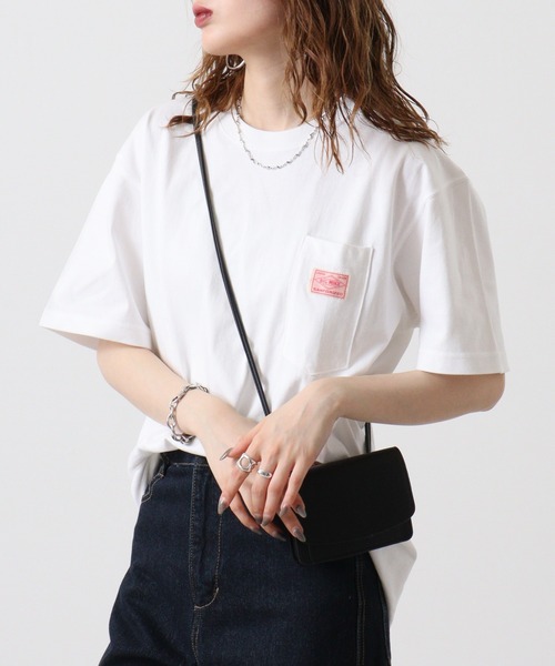 BIG MIKE（ビッグマイク）の「BIGMIKE TEEシャツ 半袖（Tシャツ/カットソー・メンズ・オリーブ/ブラック/キャメル/ホワイト/ネイビー・M/L/XL）」の2枚目の写真