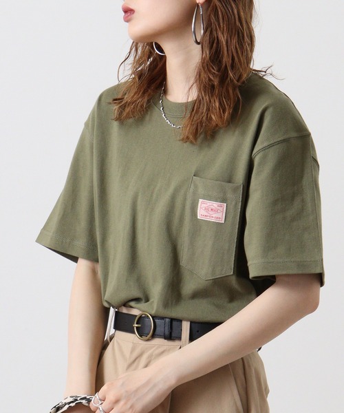 BIG MIKE（ビッグマイク）の「BIGMIKE TEEシャツ 半袖（Tシャツ/カットソー・メンズ・オリーブ/ブラック/キャメル/ホワイト/ネイビー・M/L/XL）」の3枚目の写真