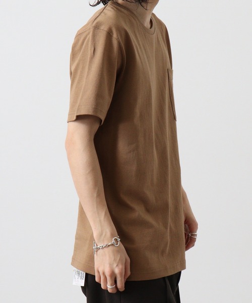 BIG MIKE（ビッグマイク）の「BIGMIKE TEEシャツ 半袖（Tシャツ/カットソー・メンズ・オリーブ/ブラック/キャメル/ホワイト/ネイビー・M/L/XL）」の9枚目の写真
