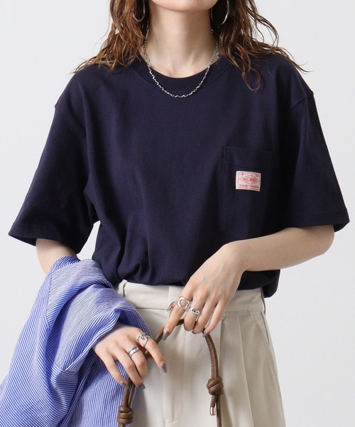 BIG MIKE（ビッグマイク）の「BIGMIKE TEEシャツ 半袖（Tシャツ/カットソー・メンズ・オリーブ/ブラック/キャメル/ホワイト/ネイビー・M/L/XL）」の14枚目の写真