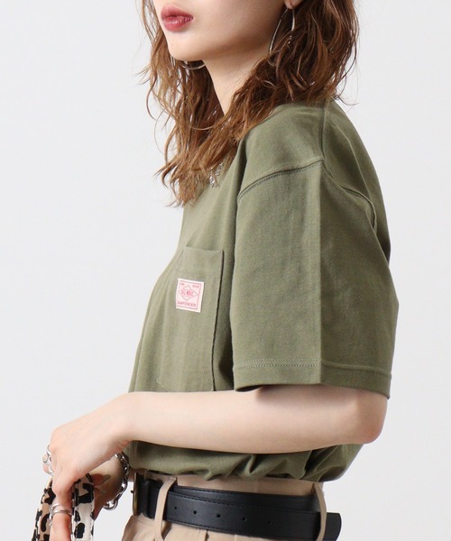 BIG MIKE（ビッグマイク）の「BIGMIKE TEEシャツ 半袖（Tシャツ/カットソー・メンズ・オリーブ/ブラック/キャメル/ホワイト/ネイビー・M/L/XL）」の21枚目の写真