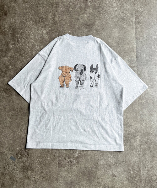 CPCM（シーピーシーエム）の「ヴィンテージライク動物T（Tシャツ/カットソー・レディース・ホワイト/チャコールグレー/グレー/サックスブルー・MEDIUM/LARGE）」の11枚目の写真