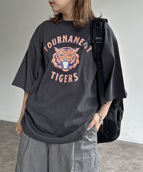 CPCM（シーピーシーエム）の「ヴィンテージライク動物T（Tシャツ/カットソー・レディース・ホワイト/チャコールグレー/グレー/サックスブルー・MEDIUM/LARGE）」の12枚目の写真