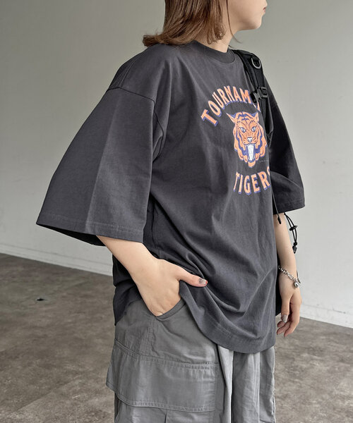 CPCM（シーピーシーエム）の「ヴィンテージライク動物T（Tシャツ/カットソー・レディース・ホワイト/チャコールグレー/グレー/サックスブルー・MEDIUM/LARGE）」の15枚目の写真