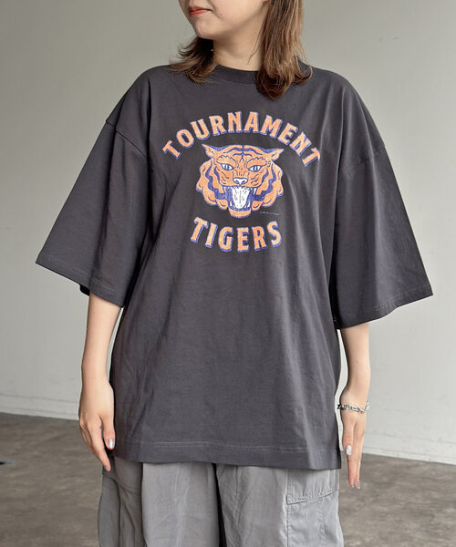 CPCM（シーピーシーエム）の「ヴィンテージライク動物T（Tシャツ/カットソー・レディース・ホワイト/チャコールグレー/グレー/サックスブルー・MEDIUM/LARGE）」の16枚目の写真