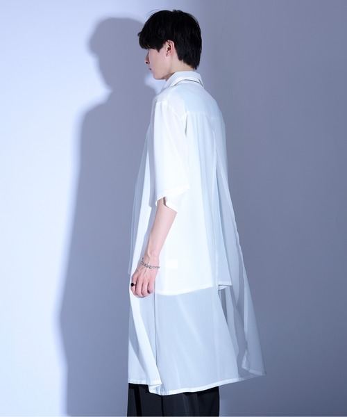 【ほぼ未使用】ASTREAT シアーロングシャツ Ellno Loset（エルノロゼット）の「シアーレイヤードロング