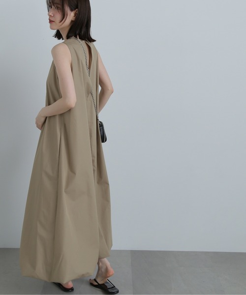 N.（N. Natural Beauty Basic）（エヌエヌナチュラルビューティーベーシック）の「◆アメスリバルーンワンピース《S Size Line》（ワンピース・レディース・ブラック/ベージュ/グリーン・SMALL/MEDIUM）」の3枚目の写真