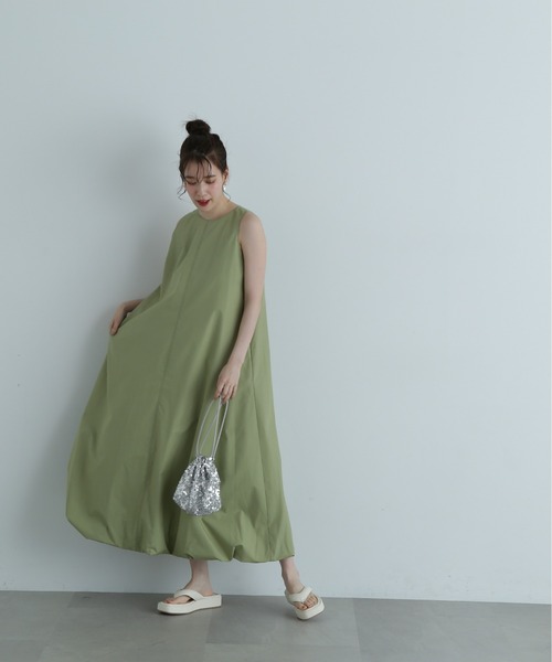 N.（N. Natural Beauty Basic）（エヌエヌナチュラルビューティーベーシック）の「◆アメスリバルーンワンピース《S Size Line》（ワンピース・レディース・ブラック/ベージュ/グリーン・SMALL/MEDIUM）」の16枚目の写真