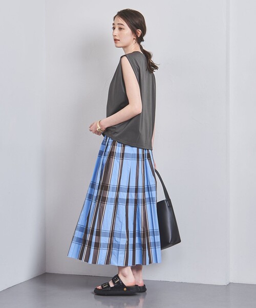 G4575*ユナイテッドアローズ☆ノースリーブ☆カットソー☆青ブルー☆36 UNITED ARROWS LTD. OUTLET｜コクーンスリーブ カットソー