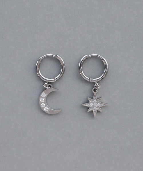 abaskdesign(アバスクデザイン)の「金属アレルギー対応 スター&ムーンアシンデザインステンレスピアス(ピアス(両耳用)・レディース・ゴールド/シルバー・FREE)」の11枚目の写真