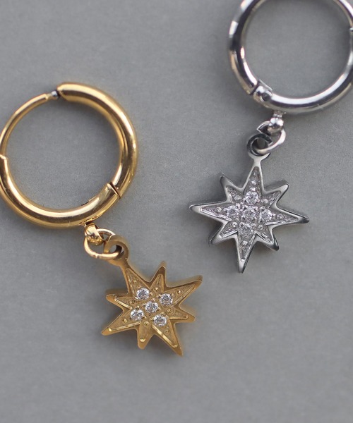 abaskdesign(アバスクデザイン)の「金属アレルギー対応 スター&ムーンアシンデザインステンレスピアス(ピアス(両耳用)・レディース・ゴールド/シルバー・FREE)」の8枚目の写真