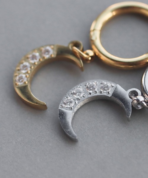 abaskdesign(アバスクデザイン)の「金属アレルギー対応 スター&ムーンアシンデザインステンレスピアス(ピアス(両耳用)・レディース・ゴールド/シルバー・FREE)」の7枚目の写真