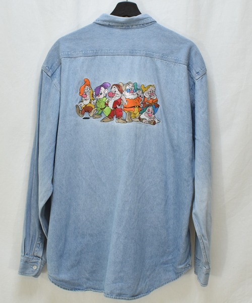 DISNEY VINTAGE（ディズニーヴィンテージ）の「【ヴィンテージ古着】90's THE DISNEY STORE / ディズニー 七人の小人 刺繍 デニム シャツ（シャツ/ブラウス・メンズ・ブルー・LARGE）」の3枚目の写真