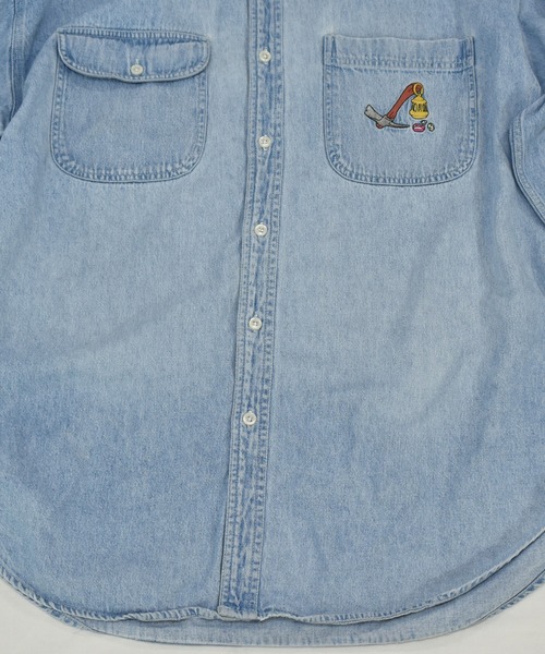 DISNEY VINTAGE（ディズニーヴィンテージ）の「【ヴィンテージ古着】90's THE DISNEY STORE / ディズニー 七人の小人 刺繍 デニム シャツ（シャツ/ブラウス・メンズ・ブルー・LARGE）」の6枚目の写真