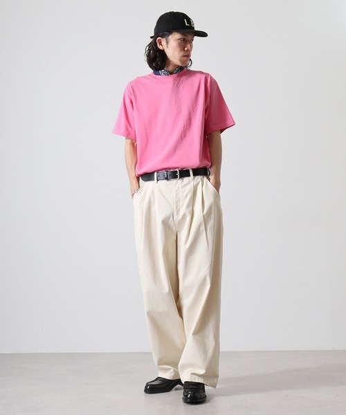CROSS & STITCH(クロスステッチ)の「CROSS & STITCH 6.2オンス ピグメント 半袖 Tシャツ(Tシャツ/カットソー・メンズ・ピンク/ネイビー/ブラック/ナチュラル・M/L/XL/XXL)」の22枚目の写真