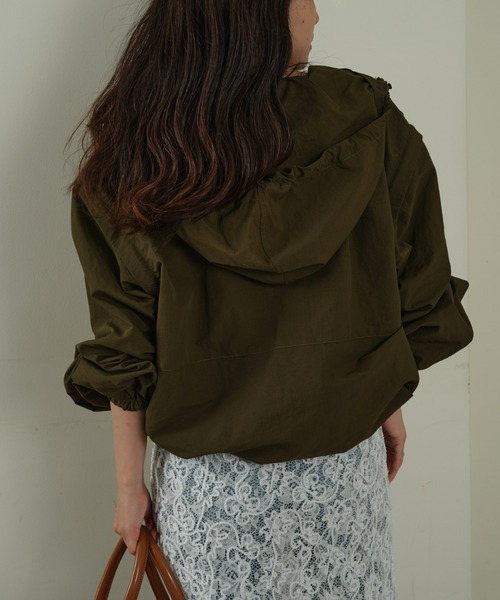 CIAOPANIC TYPY(チャオパニックティピー)の「【2WAY】リップストップオーバーアノラック(ナイロンジャケット・レディース・ベージュ/ブラック/カーキ・ONE SIZE)」の10枚目の写真