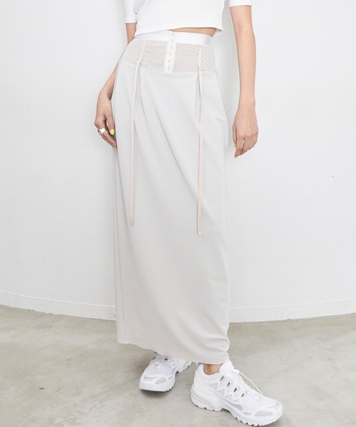 CORSET RIB NARROW SKIRT / コルセットリブナロースカート（スカート