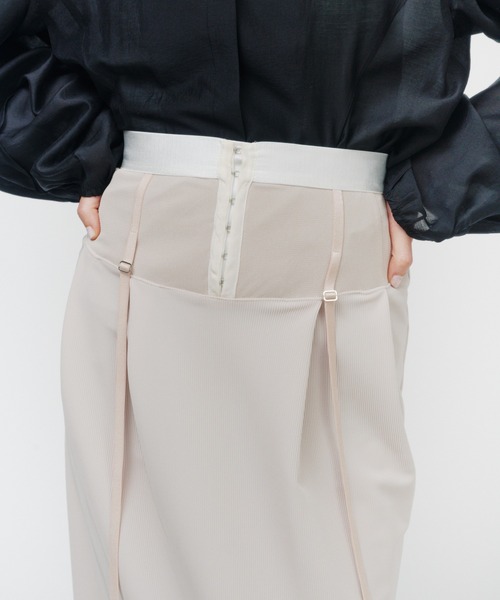 CORSET RIB NARROW SKIRT / コルセットリブナロースカート（スカート