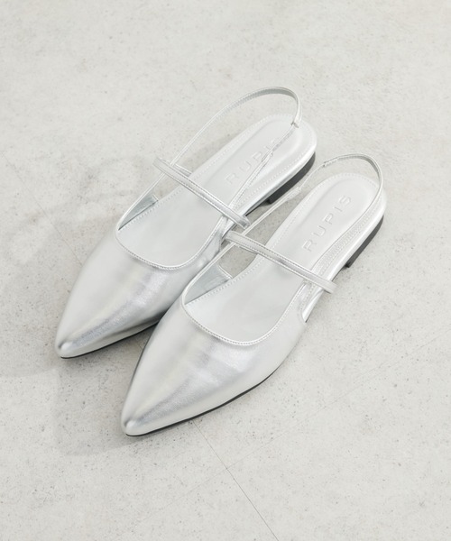 Green Parks(グリーンパークス)の「RUPIS. スリングバックミュール(パンプス・レディース・ゴールド/シルバー・S/L/XS/M/XL)」の2枚目の写真