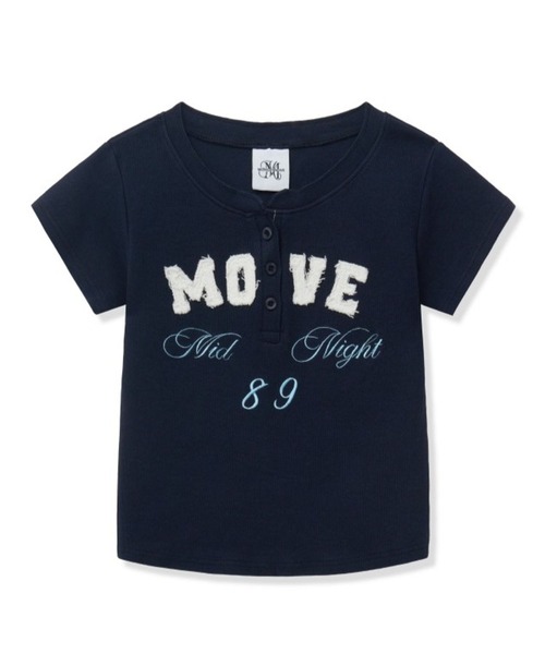 Midnight Move（ミッドナイトムーブ）の「Midnight Move／HENLEYネックT（Tシャツ/カットソー・レディース・カーキ/オフホワイト/ネイビー/ダークグレー・FREE）」の11枚目の写真