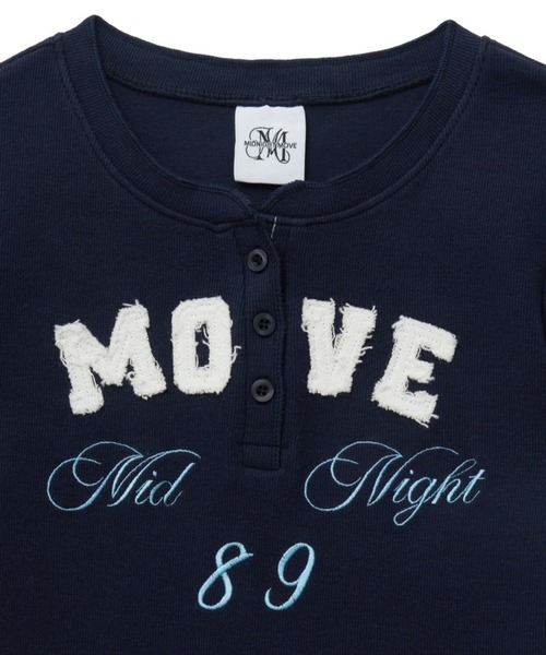 Midnight Move（ミッドナイトムーブ）の「Midnight Move／HENLEYネックT（Tシャツ/カットソー・レディース・カーキ/オフホワイト/ネイビー/ダークグレー・FREE）」の6枚目の写真